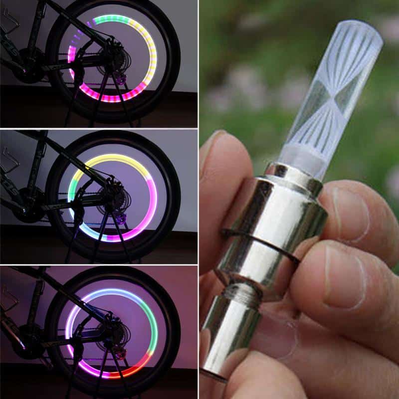 Motion Activated Glow Bike Flashlight Car Motorcycle Tire Valve Caps ...
