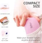 Mini UV LED Nail Lamp Portable Gel Curing Lamp with a Pocket-Size, Mini Nail Dryer